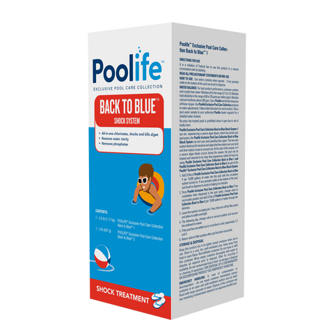 Poolife Back to Blue box Back Left View