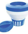 Blue & White 1” Chlorine Tablet Floating Dispenser – Adjustable Flow for swimming pools