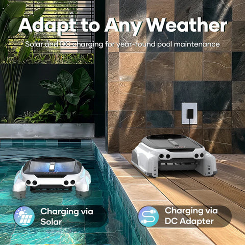 Aiper Solar Powered Skimmer charging options