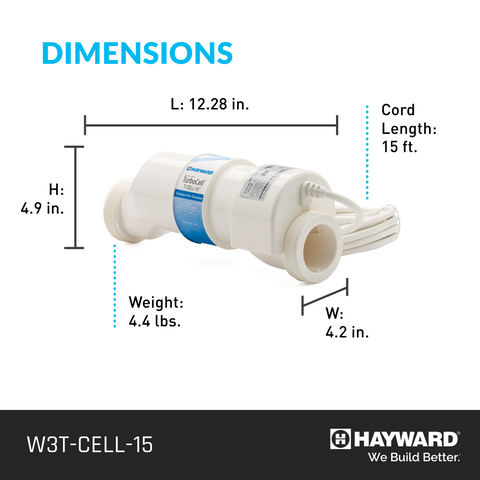 Hayward TurboCell W3T-CELL-15 Replacement Salt Cell | 40,000 Gallons