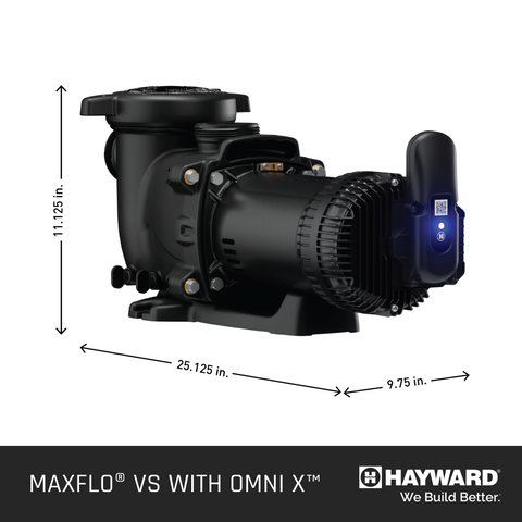 Hayward MaxFlo VS 415 1.65 HP Variable-Speed Pool Pump with OmniX | W3VSP23415