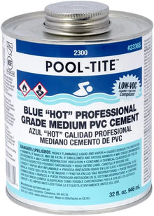 Pool-Tite Blue PVC Cement- 1Qt