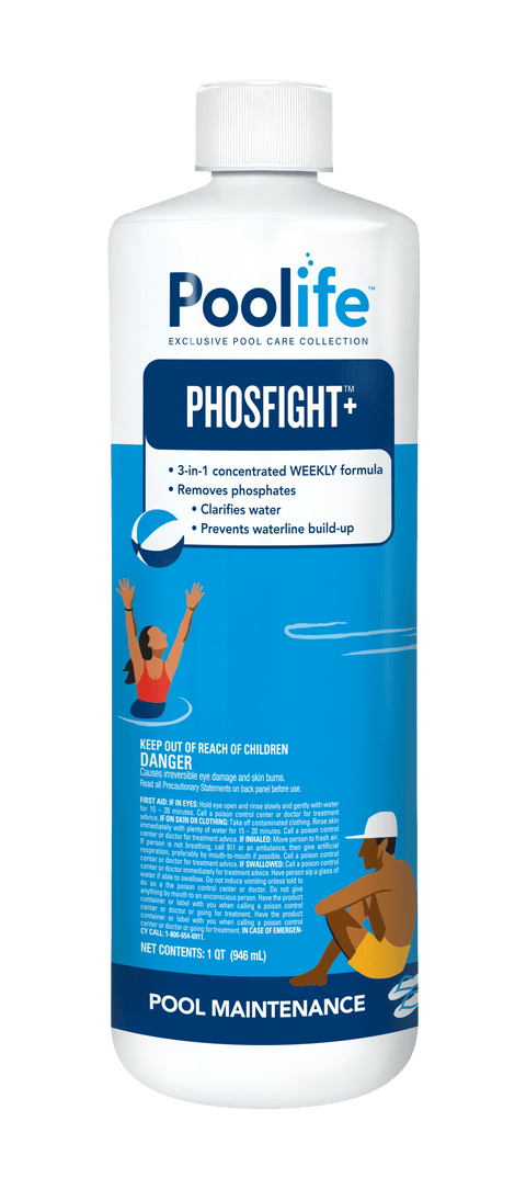 Poolife Phosfight plus pool maintenance quart front