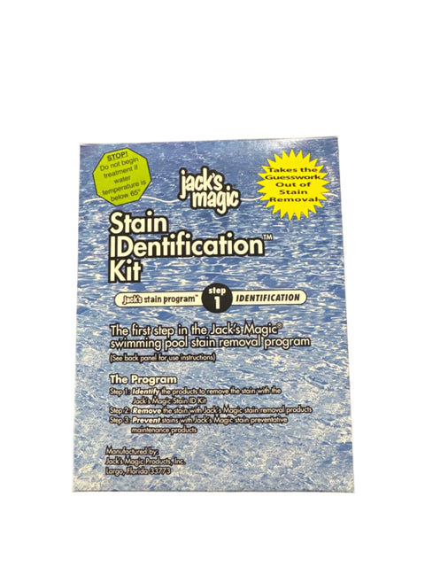 Jack's Magic Stain Identification Kit on a rusty surface