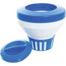 Blue & White 1” Chlorine Tablet Floating Dispenser – Adjustable Flow for swimming pools