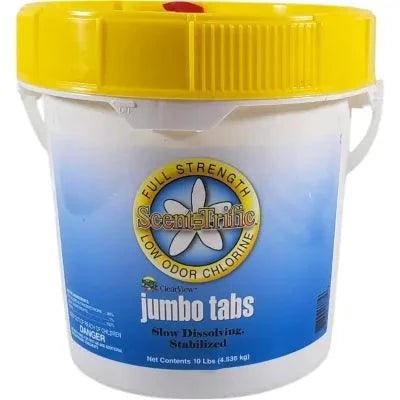 Clearview 3" Scent - Trific Jumbo Tabs 10 LB Chlorine tablets for swimming pools