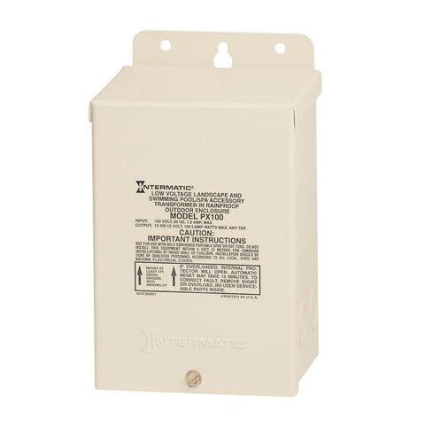 Intermatic PX100 100W Pool Light Transformer – 120V to 12V Low Voltage for swimming pools
