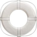 Jim Buoy GW-24 Lifesaving Ring 24 Inch white pool safety ring with rope by Benchmark Pool Supply