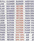 Plumbing Label Stickers – System ID Tags | SP1107 for swimming pools