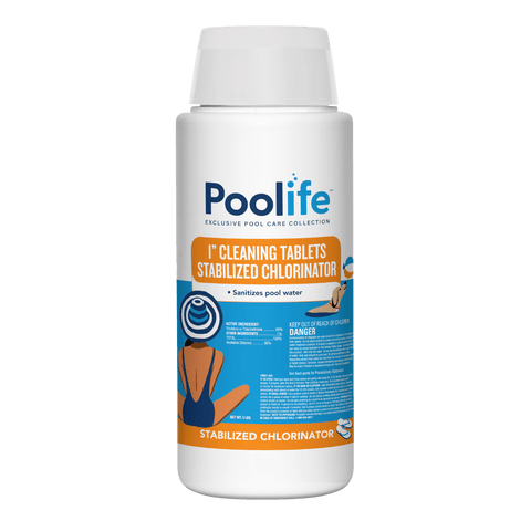 Poolife 1" Cleaning Tablets – Stabilized Chlorine Sanitizer Sanitizers for swimming pools
