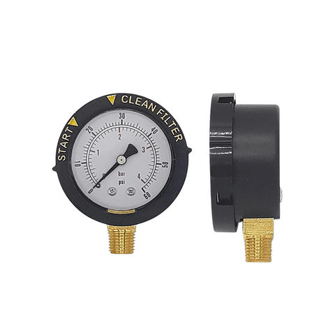 Swimables Pentair - Style Bottom Mount Filter Pressure Gauge w/ Start & Clean Markings | SW - 25 - 058 for swimming pools